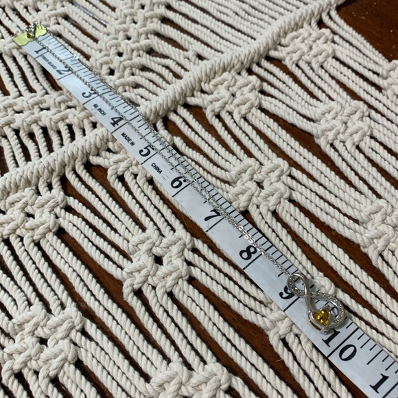 Large Citrine Adorned with Masonite in S925 Stamped Pendant and Chain - Picture 9 of 10